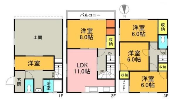 大和高田市永和町　一戸建の間取り