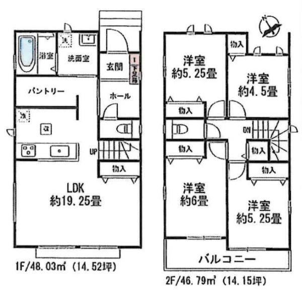 安城市美園町　全12区画・A号棟の間取り