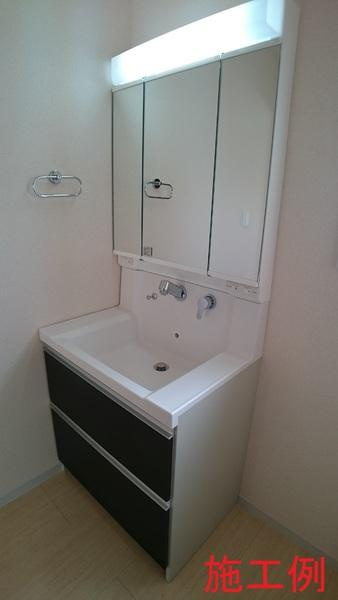 豊田市第4市木町　全3棟・1号棟の独立洗面台|施工例