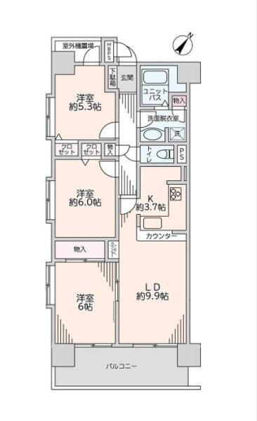 横浜蒔田ローヤルコーポの間取り