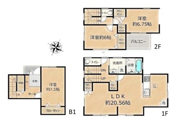 横浜市緑区東本郷４丁目の中古一戸建の間取り