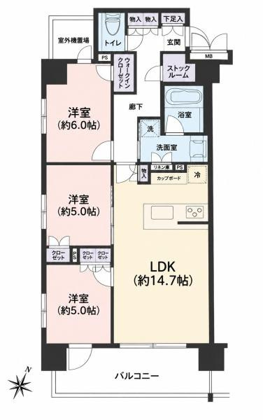 プレシス関内千歳公園の間取り