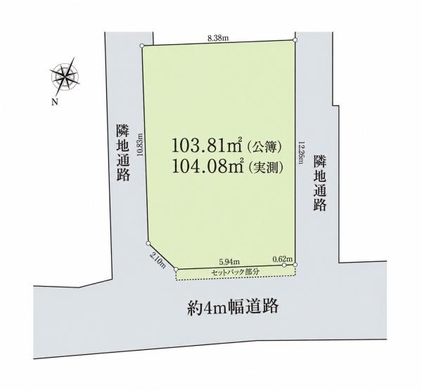 横浜市南区大岡３丁目の売地の土地図