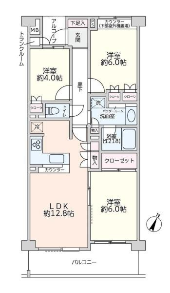 横浜永田台パークホームズの間取り