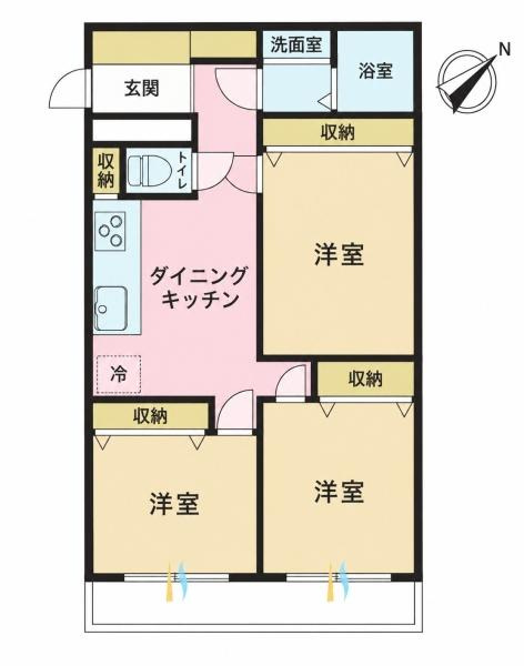 山下町ハイツの間取り