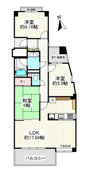 本牧三渓園ヒルズの間取り