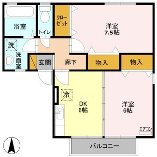 【間取り】 | エルクレール　B