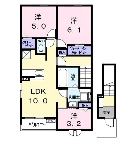 ロークァット　Ⅰの間取り
