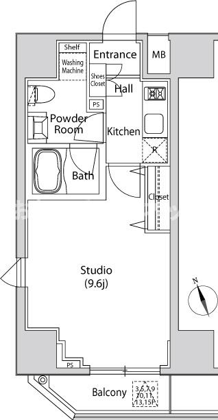 カーサスプレンディッド虎ノ門新橋【高級賃貸・ブランドマンション】の間取り