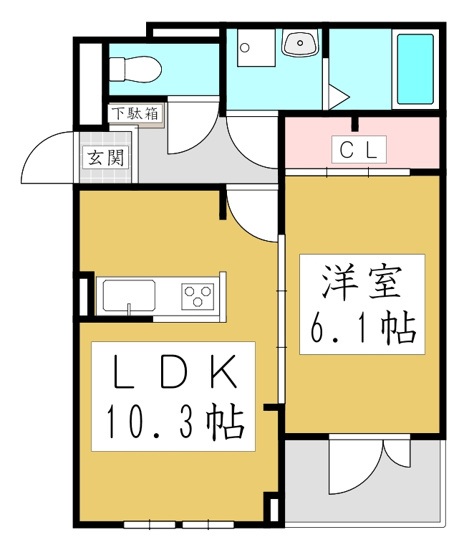 【間取り】 | コモディ　モンテⅡ