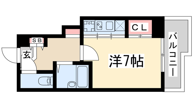 【間取り】 | ドゥーエ江坂1