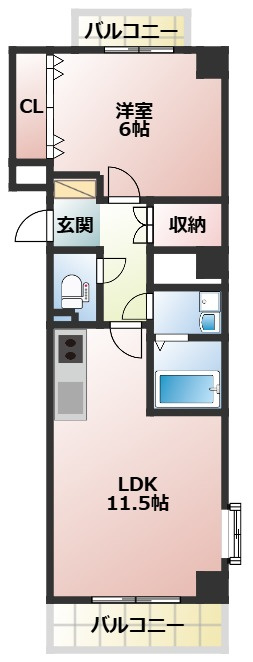 ワイズタワー徳川の間取り