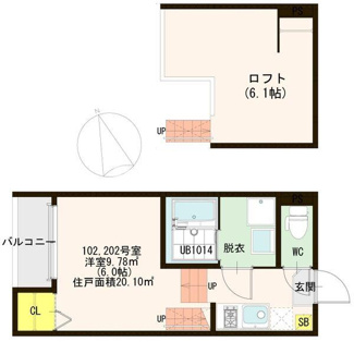 【間取り】 | ハーモニーテラス深草大亀谷西寺町