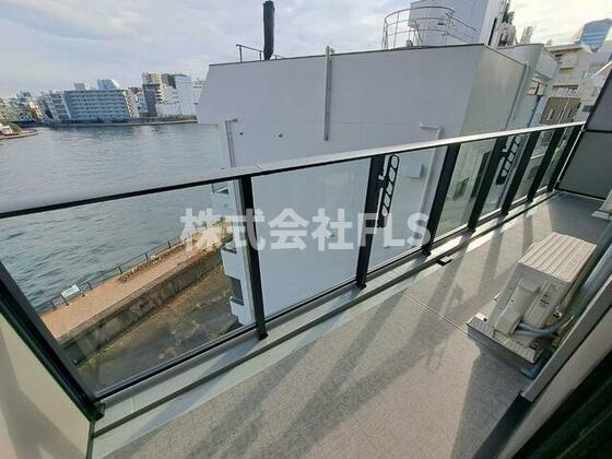 中央区日本橋中洲の賃貸マンションのバルコニー