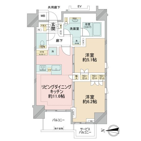 Brillia上野Place ブリリア上野プレイスの間取り|12階部分・南西角部屋住戸につきまして日当たり・通風・眺望良好