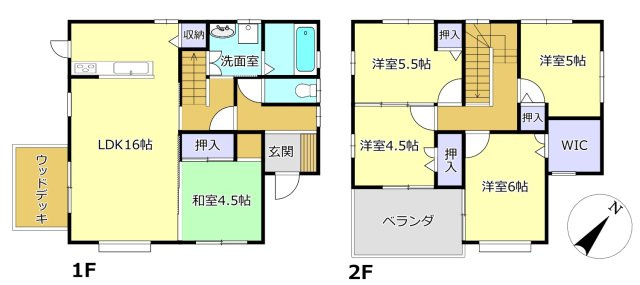 宇土市新小路町の中古一戸建の間取り