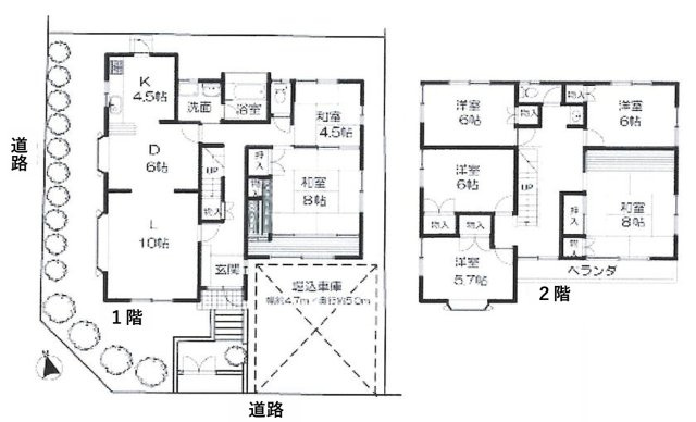 7LDK　お庭スペース有り　西区天王山　中古戸建の間取り