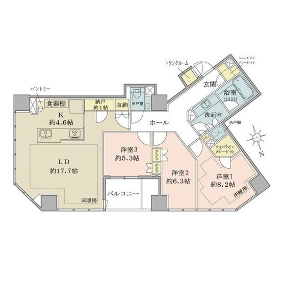 【間取り】 | Ｂｒｉｌｌｉａ一番町
