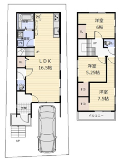 【間取り】 | 宇治市広野町寺山　3期2号地　新築戸建