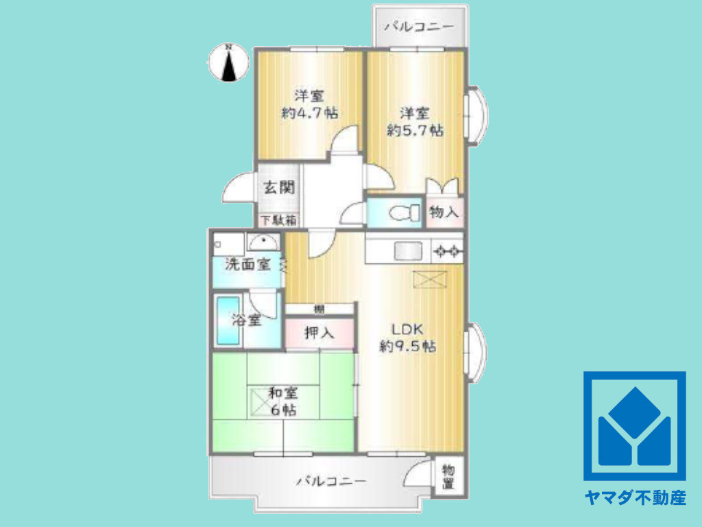 エメラルドマンション十条大宮の間取り
