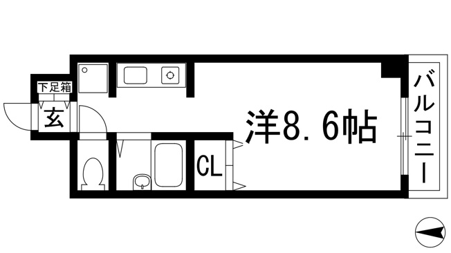 【間取り】 | アミティ宝塚A
