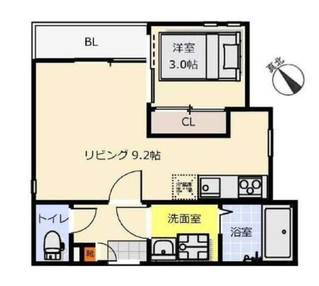 千葉市中央区道場南１丁目のアパートの間取り