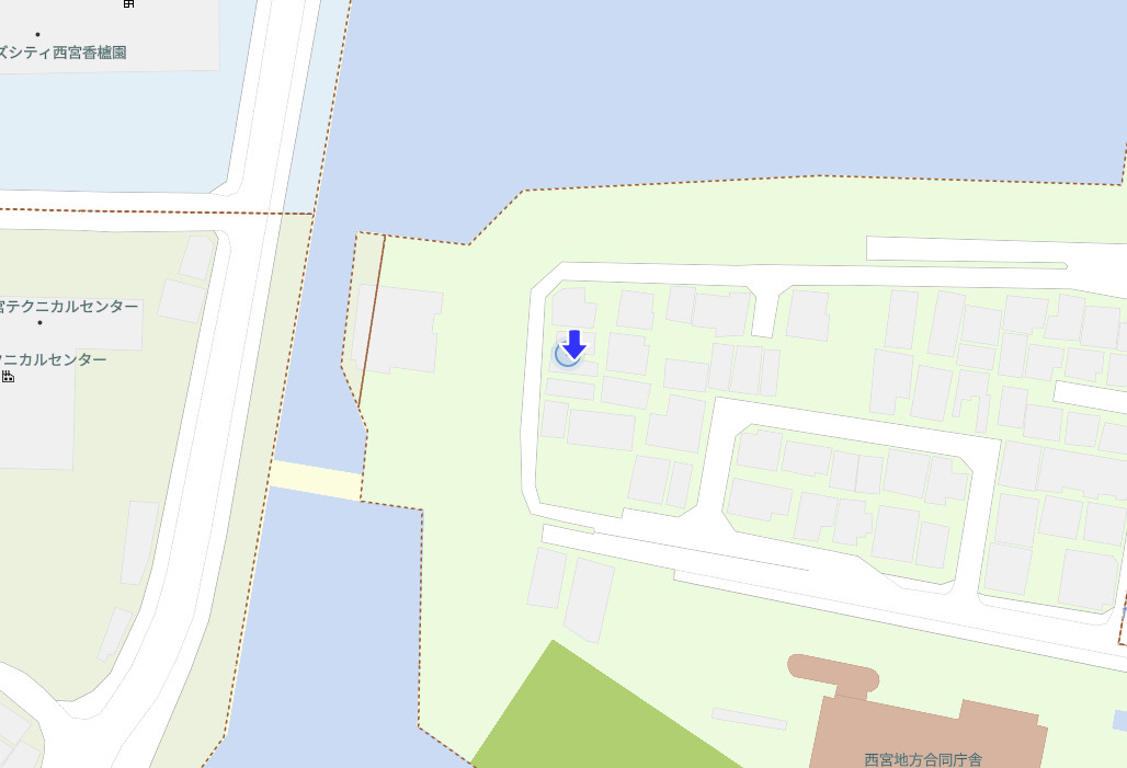 西宮市浜町　中古戸建の地図
