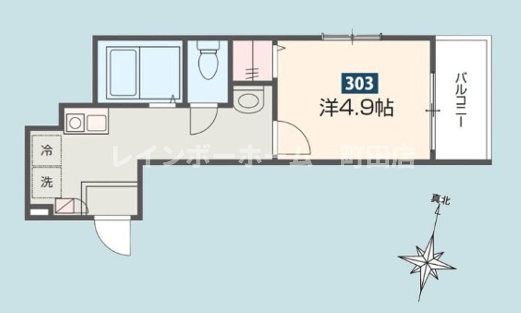 MELDIA町田2※初期費用分割後払いサービス利用可能物件の間取り