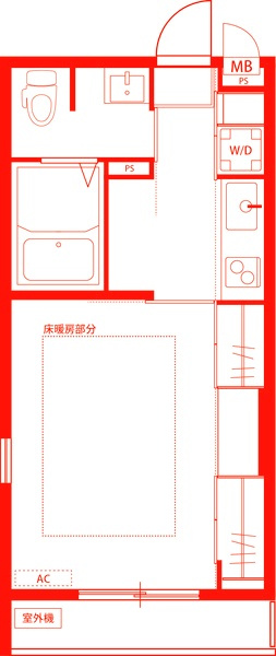 茅ヶ崎市浜竹１丁目のアパートの間取り
