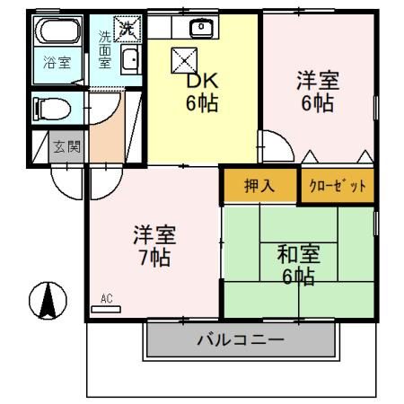 セジュールＭＭＤ　Ⅴの間取り
