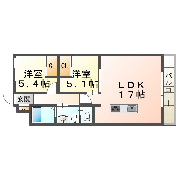 Jackson Street 521の間取り