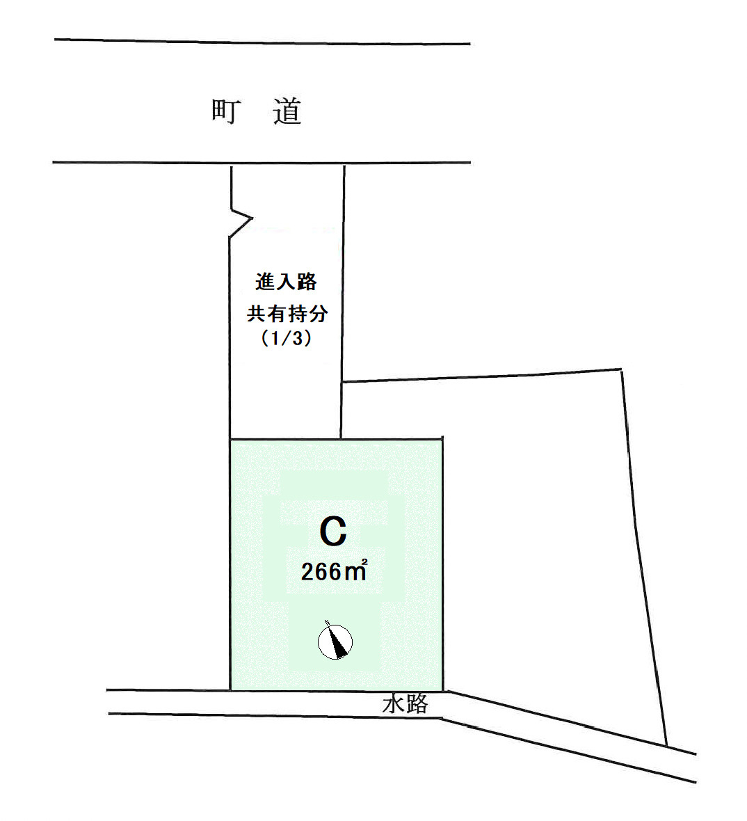 M0255G　湊売地　Cの土地図