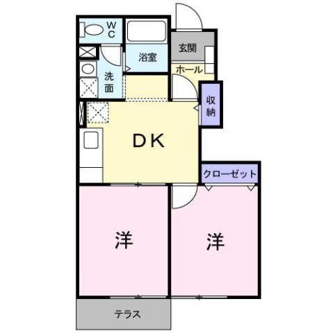 ゼクセル北野Ａの間取り