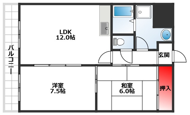 エムテック八尾の間取り