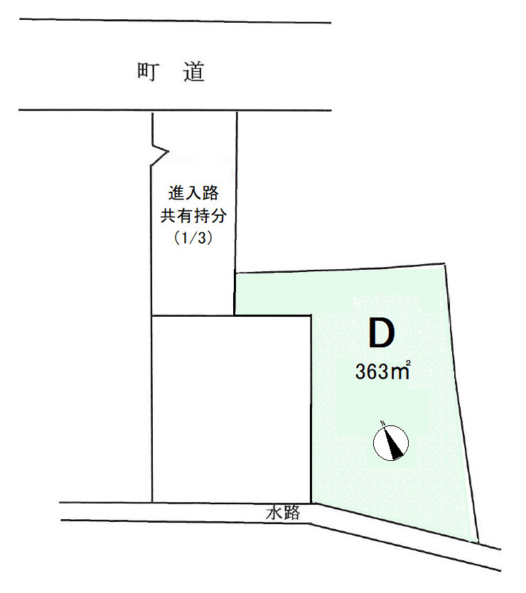 M0256G　湊売地　Dの土地図