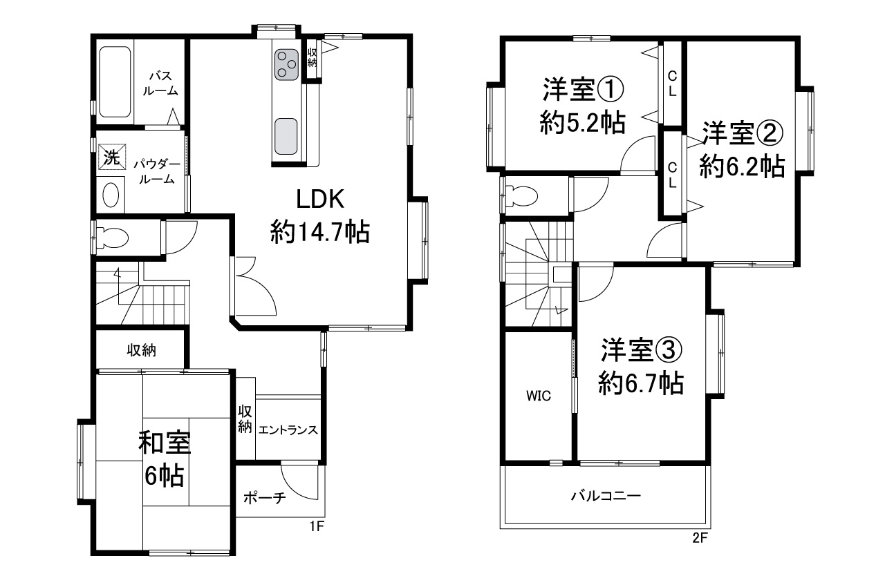 岸和田市西大路町の間取り|現状でのお引渡し。定額リフォームパック（オプション）利用可。詳細はお問合せください。