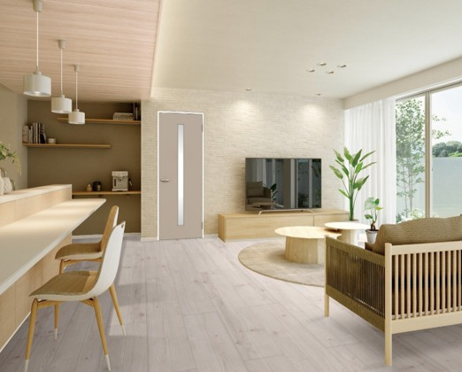 江陽建売の完成予想図|１F：画像は建具・床材カラーのイメージ写真です。家具・備品等は付属いたしません。図面と現況が異なる場合は、現況を優先いたします。