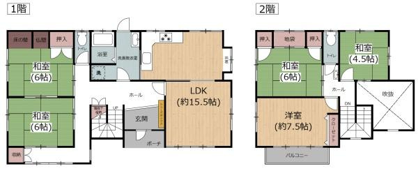 ふじが丘山手二丁目　戸建ての間取り|※図面と現況が異なる場合は現況を優先させていただきます。
