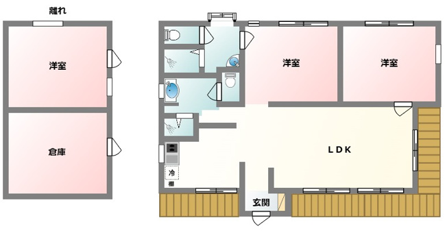 【間取り】 | 本部貸ペンション | 本部貸ペンション★本部町字山川エリア