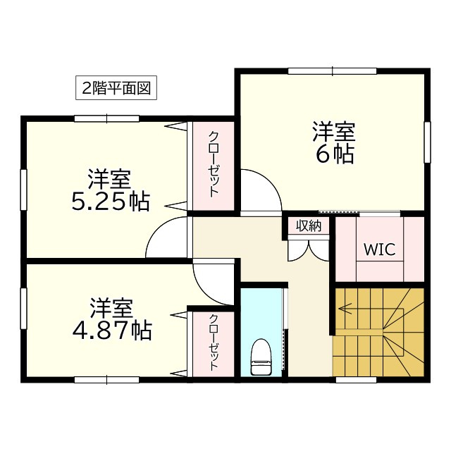 東四番町建売の間取り|Ｂ棟：２階