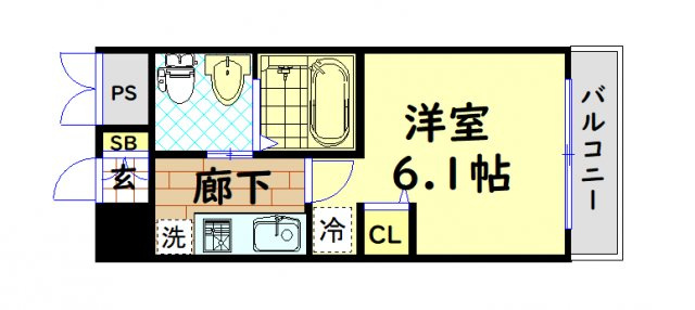【間取り】 | エステムコート難波WEST SIDEⅢドームシティ