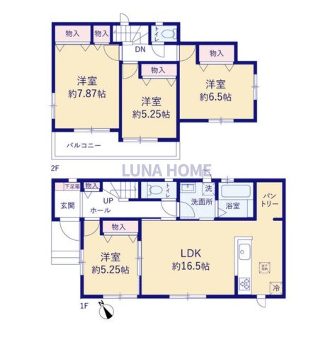 守谷市薬師台2丁目　新築戸建　E号棟の間取り