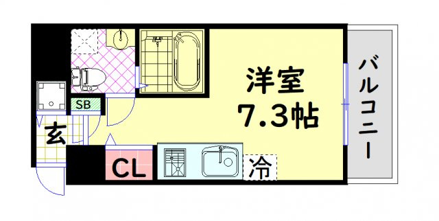 【間取り】 | ベルエ難波西
