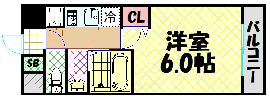 【間取り】 | エステムコート難波WEST-SIDE Vアジュール