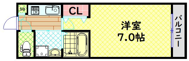 【間取り】 | プレジール靭公園