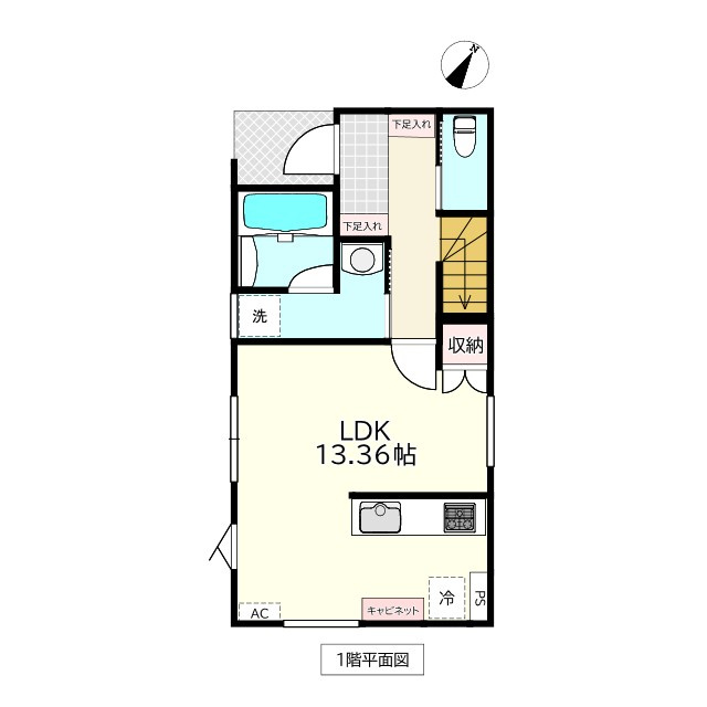 上徒士町建売の間取り|A棟：１階