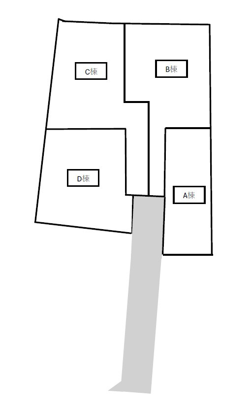 上徒士町建売の区画図