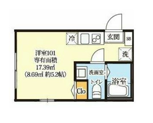 川崎市多摩区南生田７丁目のアパートの間取り