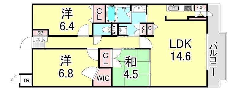 リブコートフェリス須磨山手台の間取り