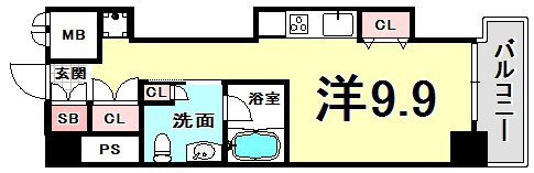 レジディア神戸磯上の間取り